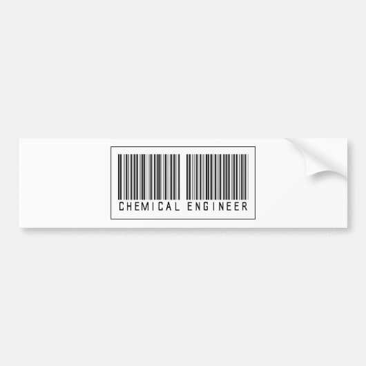 Barcode-Chemieingenieur Autoaufkleber (Vorne)