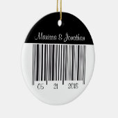 Barcode danken Ihnen Hochzeitsverzierung Keramik Ornament (Rechts)