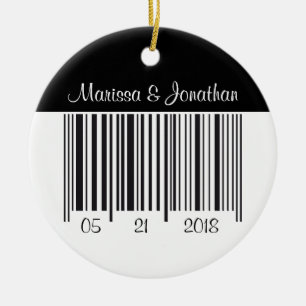 Barcode danken Ihnen Hochzeitsverzierung Keramik Ornament
