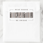 Barcode der Bücher Rechteckiger Aufkleber (Tasche)