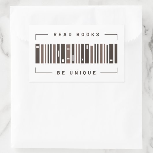 Barcode der Bücher Rechteckiger Aufkleber (Tasche)