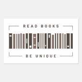 Barcode der Bücher Rechteckiger Aufkleber (Vorderseite)