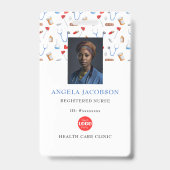 Barcode des eingetragenen Logos für Krankenpflege Ausweis (Vorderseite)