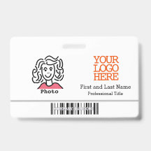 Barcode des Firmenlogos Mitarbeiter Foto