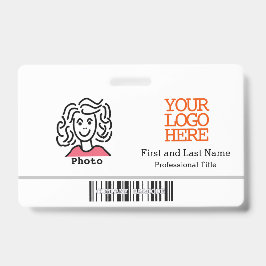 Barcode des Firmenlogos Mitarbeiter Foto Ausweis