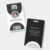 Barcode des Firmenlogos Mitarbeiter Foto Ausweis (Front & Back)