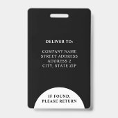 Barcode des Firmenlogos Mitarbeiter Foto Ausweis (Back)