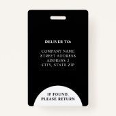 Barcode des Firmenlogos Mitarbeiter Foto Ausweis (Rückseite)