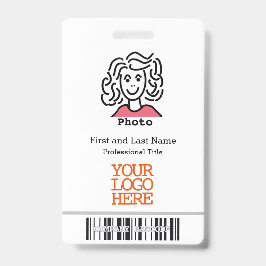 Barcode des Firmenlogos Mitarbeiter Foto Ausweis
