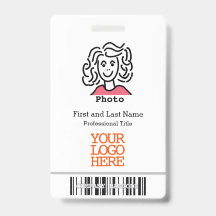 Barcode des Firmenlogos Mitarbeiter Foto