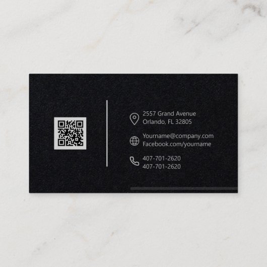 Barcode-Design für Berufliche Visitenkarten Visitenkarte (Rückseite)