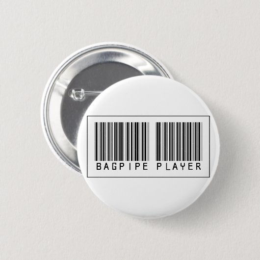 Barcode-Dudelsack-Spieler Button (Vorne & Hinten)