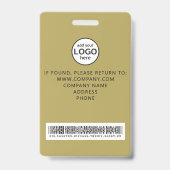 Barcode-Event-Gold-Abzeichen für benutzerdefiniert Ausweis (Rückseite)