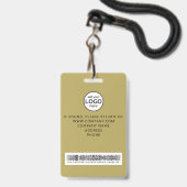 Barcode-Event-Gold-Abzeichen für benutzerdefiniert Ausweis (Rückseite mit Lanyard)