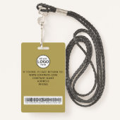 Barcode-Event-Gold-Abzeichen für benutzerdefiniert Ausweis (Rückseite mit Schlüsselband)