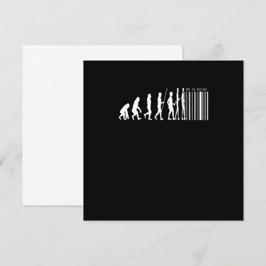 Barcode Evolution Puzzler Game-Geschenk Einladung (Vorne/Hinten)