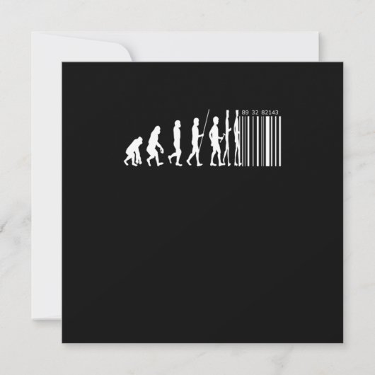Barcode Evolution Puzzler Game-Geschenk Einladung (Vorderseite)
