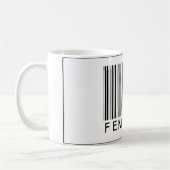 Barcode-Feminist Kaffeetasse (Links)