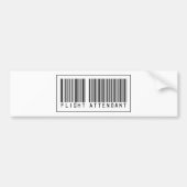 Barcode-Flugbegleiter Autoaufkleber (Vorne)