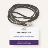 Barcode-Foto für kundenspezifische Firmenlogos für Ausweis (Rückseite mit Schlüsselband)