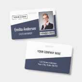 Barcode-Foto für kundenspezifische Firmenlogos - M Ausweis (Vorder- & Rückseite)