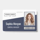 Barcode-Foto für kundenspezifische Firmenlogos - M Ausweis (Vorderseite)