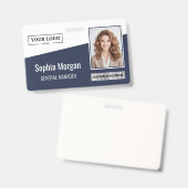 Barcode-Foto für kundenspezifische Firmenlogos - M Ausweis (Vorder- & Rückseite)