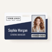 Barcode-Foto für kundenspezifische Firmenlogos - M Ausweis (Vorderseite)