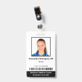 Barcode-Foto-ID für benutzerdefinierte Mitarbeiter Ausweis (Vorderseite mit Clip)