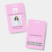 Barcode Foto Krankenpflege Ärzte Gesundheitsnotsta Ausweis (Vorder- & Rückseite)