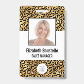 Barcode-Foto-Logo für Gold Leopard-Printwerbung Ausweis (Vorderseite)