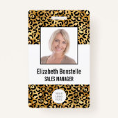 Barcode-Foto-Logo für Gold Leopard-Printwerbung Ausweis (Vorderseite)