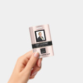 Barcode Foto Name ID Karte Vertikale Rose Gold VIP Ausweis (Handheld)