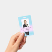 Barcode Foto Name IDCard NURSE Health Doctor BLUE Ausweis (Handheld)
