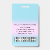 Barcode Foto Name IDCard NURSE Health Doctor BLUE Ausweis (Rückseite)