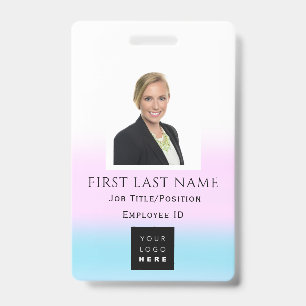 Barcode Foto Name IDCard NURSE Health Doctor Pink Ausweis