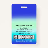 Barcode Foto Nurse Doctor Health Blue Hospital Ausweis (Rückseite)