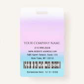 Barcode Foto Nurse Doctor Health Care ID Rosa Ausweis (Rückseite)