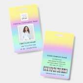 Barcode Foto Nurse Doctor Health Care Therapeut Ausweis (Vorder- & Rückseite)