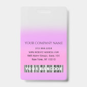 Barcode Foto Ombre ID Health Care Doctor Nurse Ausweis (Rückseite)
