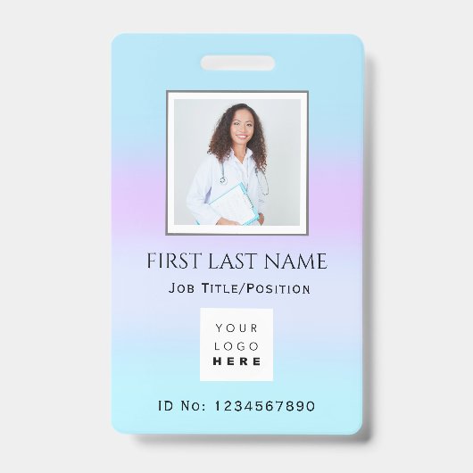 Barcode Foto Therapist Krankenpfleger Ärztin für G Ausweis (Front)