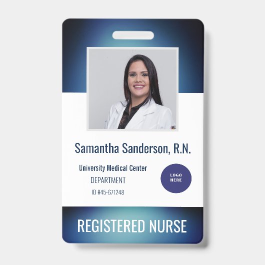 Barcode für das Logo des Blue Medical Employee ID Ausweis (Vorderseite)