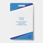 Barcode für moderne Logokombinationen Ausweis (Rückseite)