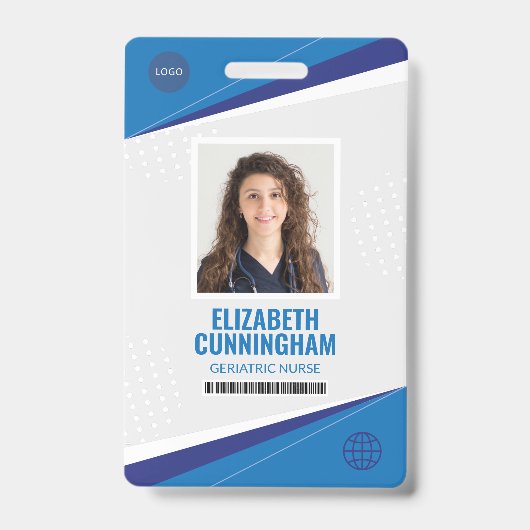 Barcode für moderne Logokombinationen Ausweis (Vorderseite)