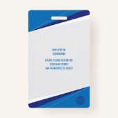 Barcode für moderne Logokombinationen Ausweis (Rückseite)