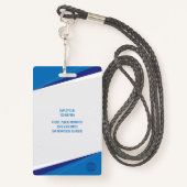 Barcode für moderne Logokombinationen Ausweis (Rückseite mit Schlüsselband)