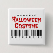Barcode Generic Halloween Costume Button (Vorderseite)