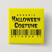 Barcode-generisches Halloween-Kostüm Button (Vorderseite)