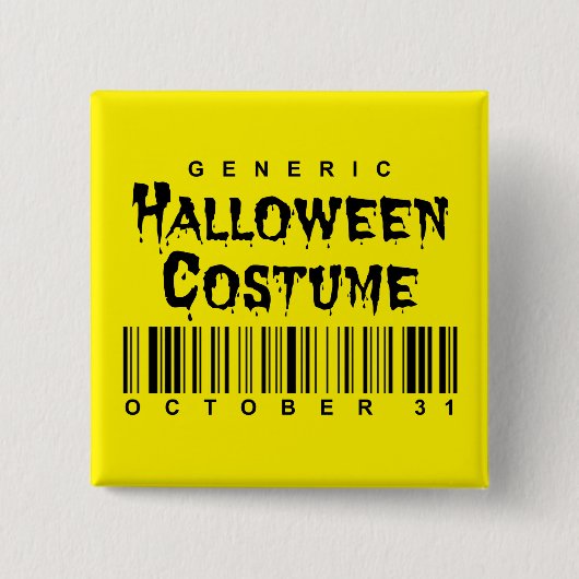 Barcode-generisches Halloween-Kostüm Button (Vorderseite)