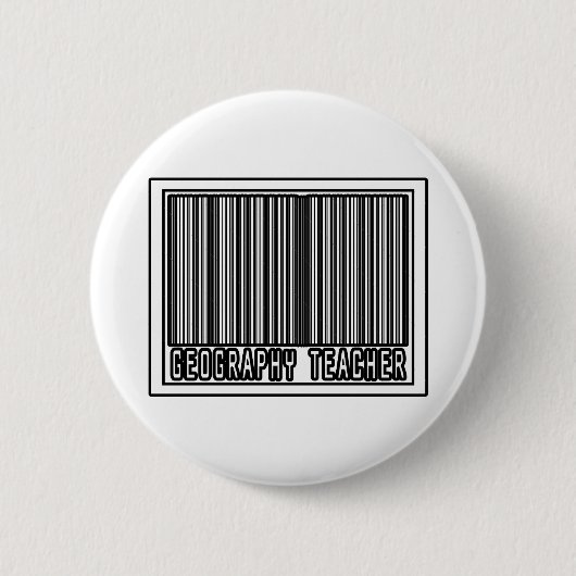 Barcode Geography Lehrer Button (Vorderseite)